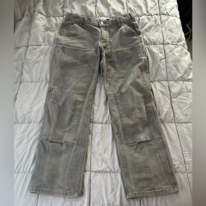 Carhartt Double Front Relaxed Fit Utility Work Pants, 32x30, Dark Brown